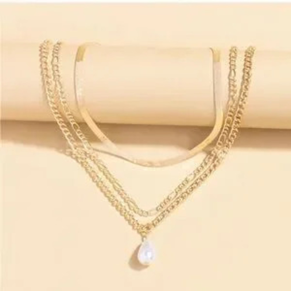 Seraphina Pearl Layered Necklace Gift Dainty Minimalist - Picture 3 of 5